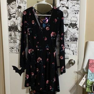 Aeropostale long sleeve strappy back dress